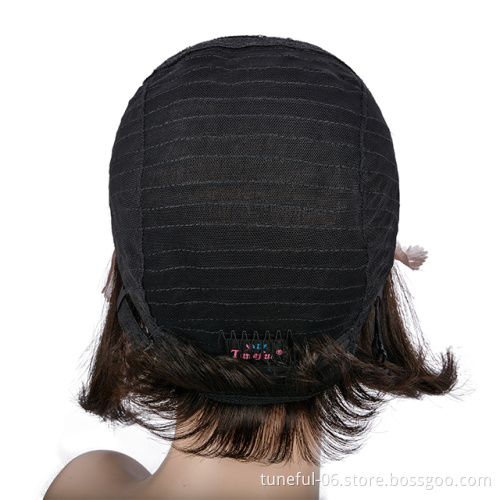 Unique design hot sale bob wigs with bangs bob wig short  human hair wigs